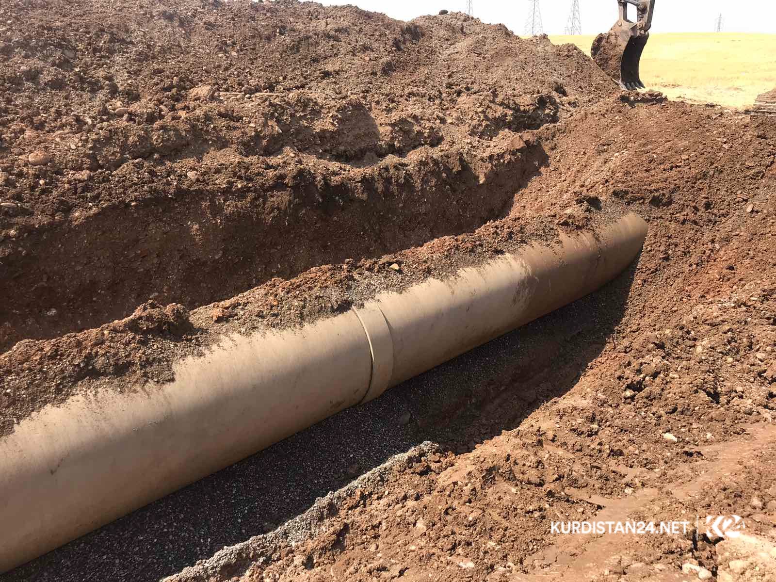 بەوێنە... چاککردنەوە و گۆڕینی ئاراستەی بۆڕییە شکاوەکەی هەولێر